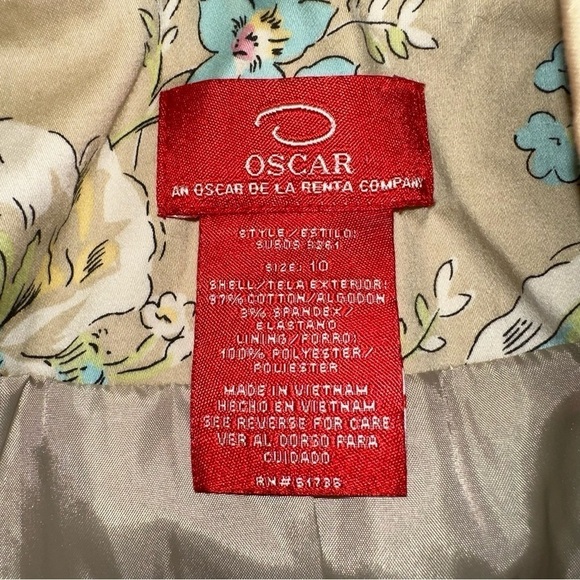 OSCAR De La Renta Women's Floral Jacket Size 10 - Picture 9 of 10